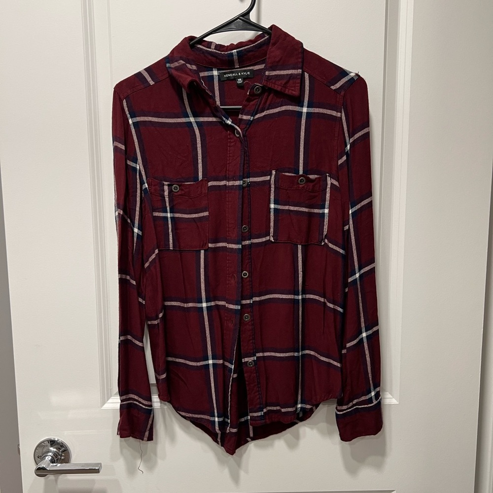Kendall and Kylie long sleeve flannel shirt
